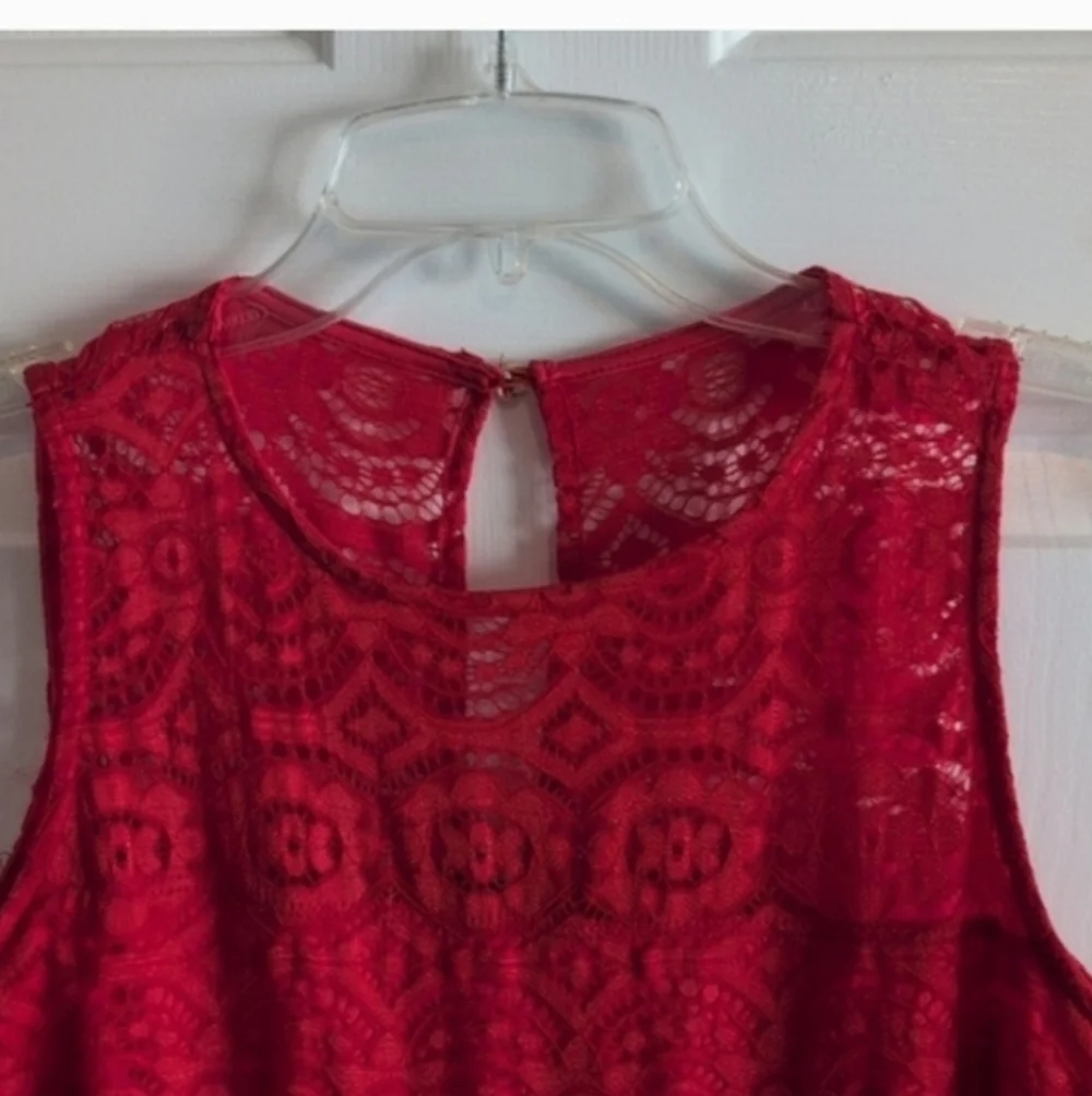 Spring Dress Red lace dress cocktail Dressy elegant Thalia SodiRed lace dress  S - Picture 5 of 15